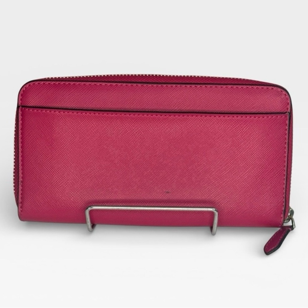 Kate Spade New York Pink Saffiano Leather Zip Around Wallet Continental - Picture 4 of 6